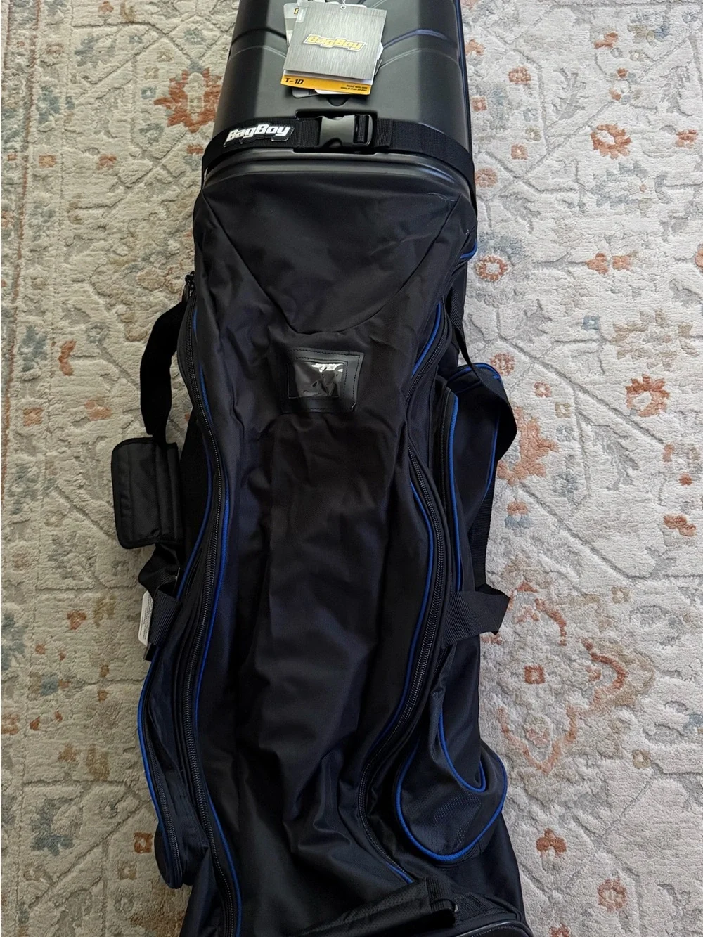BagBoy T-10 Travel Cover in Black with Blue Trim
